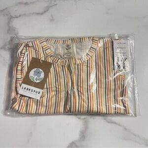 New Larkspur Bamboo Longsleeve Zip-up Romper in Road lines Size 3T